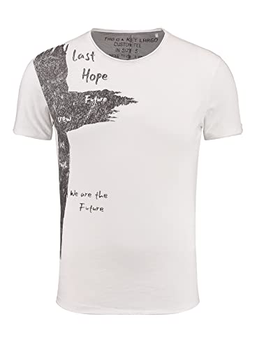 Key Largo Herren Spike Round T-Shirt, White (1000), S von KEY LARGO