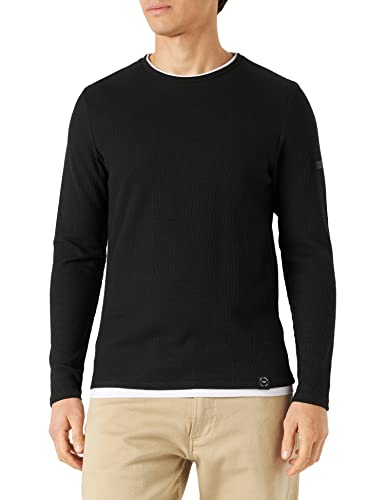 KEY LARGO Herren Stefano Round Sweatshirt, Black (1100), L von KEY LARGO