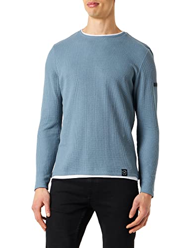 KEY LARGO Herren Stefano Round Sweatshirt, Flintstone Blue (1233), L von KEY LARGO