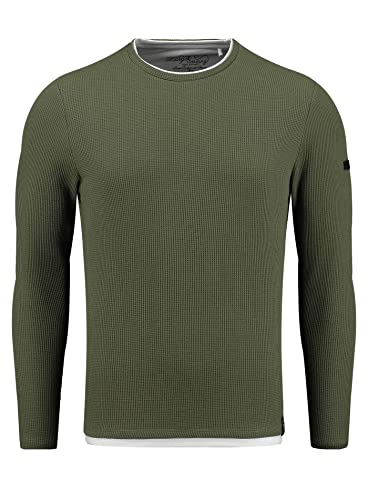 KEY LARGO Herren Stefano Round Sweatshirt, Olive (1514), M von KEY LARGO