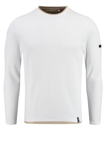 KEY LARGO Herren Stefano Round Sweatshirt, White (1000), 3XL von KEY LARGO