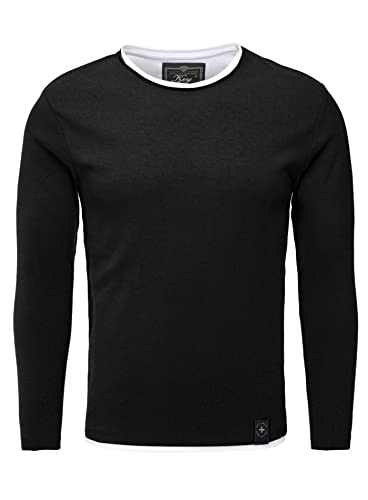 KEY LARGO Herren Pullover Sarasota schwarz/weiß XL von KEY LARGO