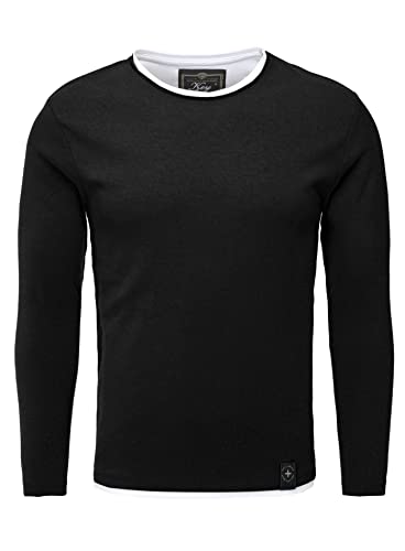 KEY LARGO Herren Sarasota Round Pullover, Black (1100), XL von KEY LARGO