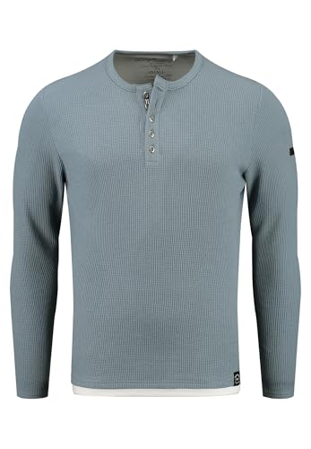 KEY LARGO Herren Sandro Button Pullover, Flintstone Blue (1233), XL EU von KEY LARGO