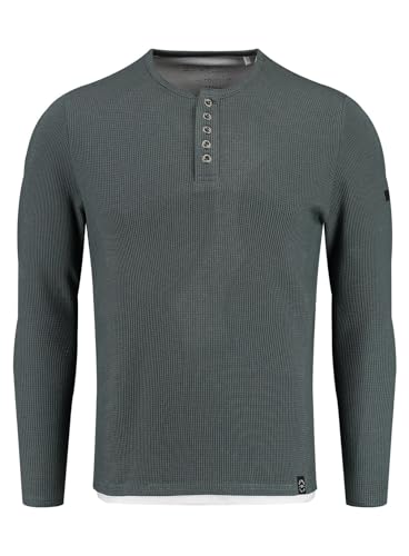 KEY LARGO Herren Sweatshirt Sandro Button dunkelgrün (401) L von KEY LARGO