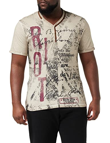 KEY LARGO Herren MT RIOT T-Shirt, Sand (1005), S von KEY LARGO