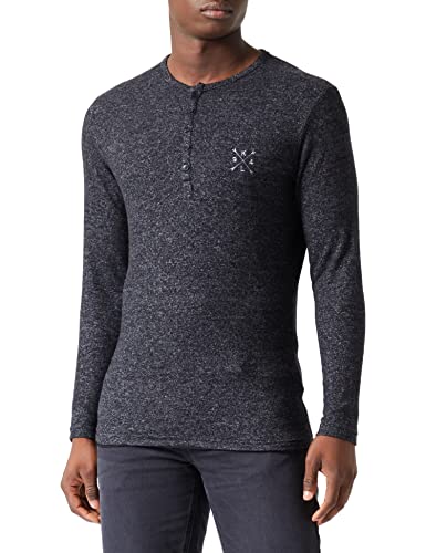 KEY LARGO Herren Target Button Sweatshirt, Carbon Black (1121), XXL von KEY LARGO