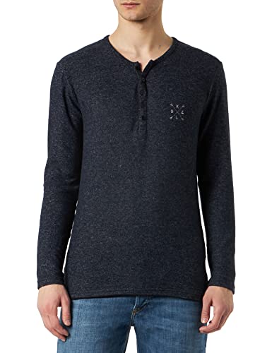 KEY LARGO Herren Target Button Sweatshirt, Dark Blue (1201), 3XL von KEY LARGO