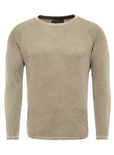 KEY LARGO Herren Thomas Round Neck Pullover, Sand (1005), L von KEY LARGO