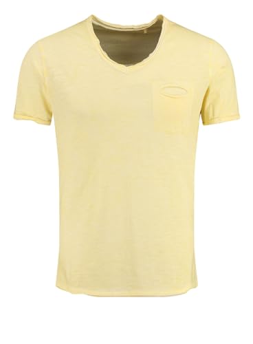 KEY LARGO Herren Uni Basic T-Shirt Soda tiefer V-Ausschnitt Slim fit einfarbig Vintage Look T00619 von KEY LARGO