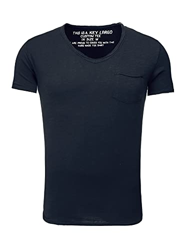 KEY LARGO Herren Water v-Neck T-Shirt, Navy (1200), M von KEY LARGO