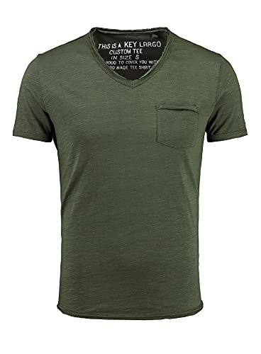 KEY LARGO Herren Water v-Neck T-Shirt, kambaba Olive (1542), L von KEY LARGO