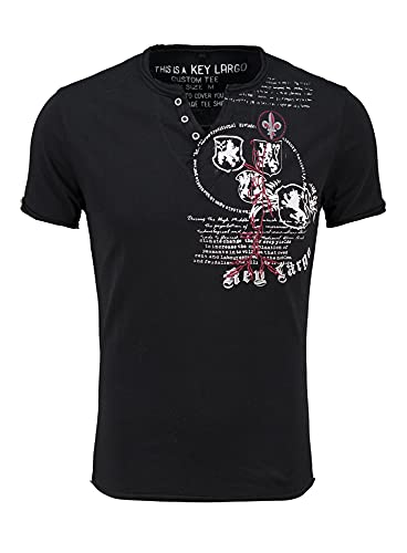 KEY LARGO Herren Weapon Button T-Shirt, Black (1100), M von KEY LARGO