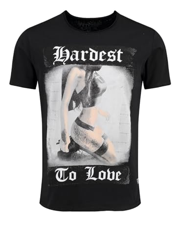 KEY LARGO Herren Level Round T-Shirt, Black (1100), XL EU von KEY LARGO