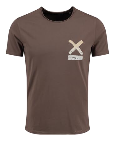 KEY LARGO Herren Splash Round T-Shirt, Mud Brown (1607), L EU von KEY LARGO