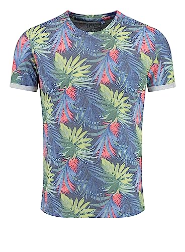 Key Largo Herren Mt Leaf Round T-Shirt, Dark Blue (1201), L EU von KEY LARGO