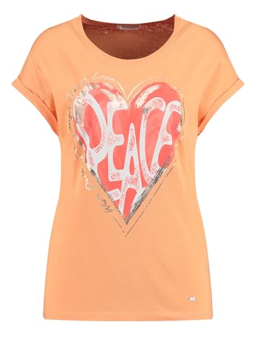 KEY LARGO Damen Motto Round T-Shirt, Bleached Orange (1398), L EU von KEY LARGO