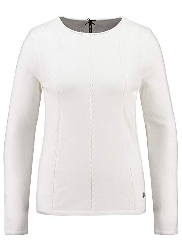 KEYLARGO Damen Langarmshirt mit dezenten Ziernähten Offwhite, L von KEY LARGO