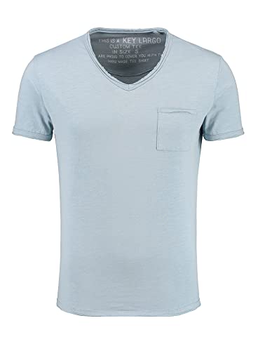 KEYLARGO Herren Water v-Neck T-Shirt, Steel Blue (1214), 3XL von KEY LARGO