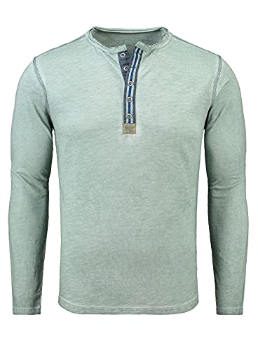 KEY LARGO Casual Stadium Button T-Shirt, Faded Moss (1541), 3XL von KEY LARGO