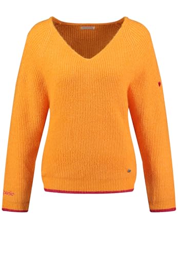 Key Largo Damen Caro v-Neck Pullover, Mandarin (1392), Medium von KEY LARGO