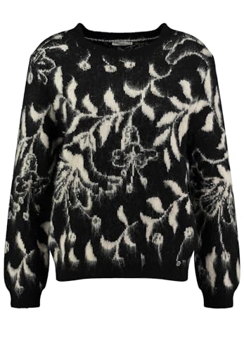 Key Largo Damen Plant Round Pullover, Black (1100), Small von KEY LARGO