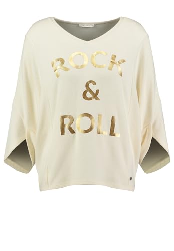 Key Largo Damen Rock Round Pullover, Offwhite Mel. (1014), M von KEY LARGO
