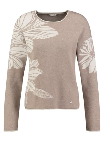 Key Largo Damen Scarlet Round Pullover, mud Brown Mel. (1616), S von KEY LARGO