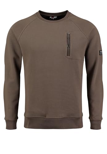 Key Largo Herren KLFINAL Round Sweatshirt, mud Brown (1607), 3XL von KEY LARGO