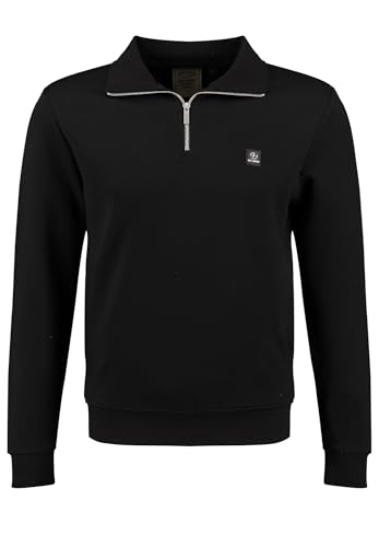 Key Largo Herren KLNICK Troyer Sweatshirt, Black (1100), S von KEY LARGO
