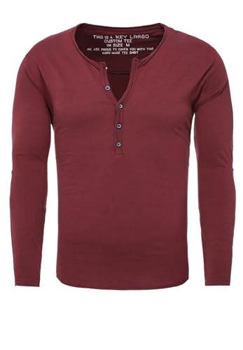 KEY LARGO Herren MLS Ginger T-Shirt, Dark red (1302), L von KEY LARGO