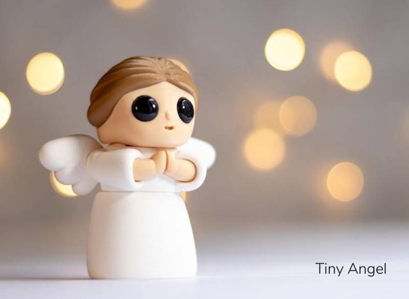 Tiny Angel Charm - Mini Guardian Keychain, Cute Figurine, Pocket Blessing von KEY3DShop