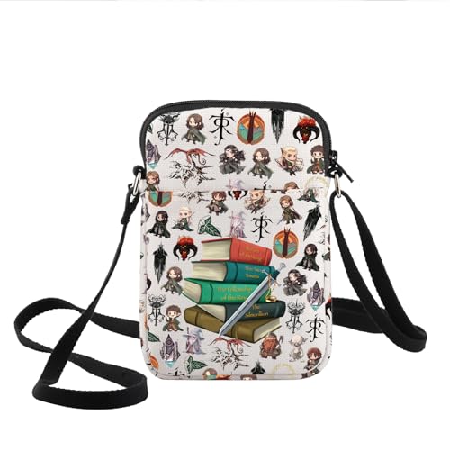 KEYCHIN LOTR Series Crossbody Bag Hobbit Bookish Gifts Elven Green Tree Leaf Shoulder Bag Hobbit Merchandise, Hobbit-cb von KEYCHIN