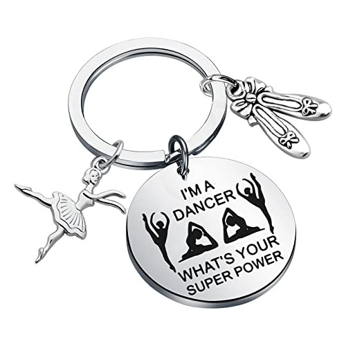 KEYCHIN Schlüsselanhänger mit Aufschrift "I'm A Dancer What's Your Super Power", Schmuck, Tanzliebhaber, Geschenke für Frauen und Mädchen, Ballett Dancer K-s von KEYCHIN