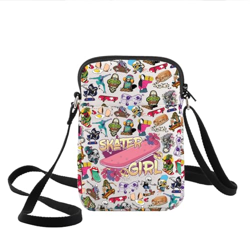 KEYCHIN Skater Canvas Crossbody Bag Skateboard Inspired Gift Skater Girl Shoulder Bag For Skateboard Lover, Skater Cb, modisch KEYCHIN Skater Canvas Crossbody Bag Skateboard Inspired Gift Skater Girl Shoulder Bag For Skateboard Lover, Skater Cb, modisch von KEYCHIN