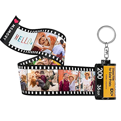 Personalisiert Foto Schlüsselanhänger - Filmrolle Schlüsselanhänger mit bunter Fotofilmrolle, Schlüsselbund mit eigenem Foto, Geschenk für Eltern Freunde Kinder Weihnachten Geburtstag Valentinstag Personalisiert Foto Schlüsselanhänger - Filmrolle Schlüsselanhänger mit bunter Fotofilmrolle, Schlüsselbund mit eigenem Foto, Geschenk für Eltern Freunde Kinder Weihnachten Geburtstag Valentinstag von KEYE
