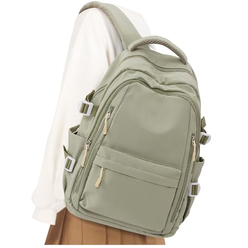 KEYEMP Leichter Schulrucksack für Damen, Grün , Large, Casual von KEYEMP