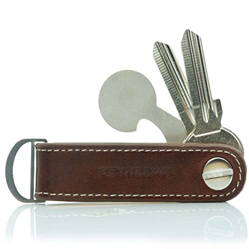 KEYKEEPA Loop - Leder Key Organizer für bis zu 7 Schlüssel, Loop Mocca, Einheitsgröße von KEYKEEPA