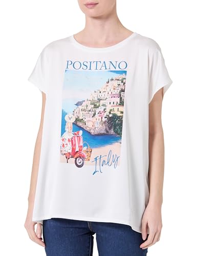 KEY LARGO Damen WT Positano Round T-Shirt, Offwhite (1001), Large von KEY LARGO
