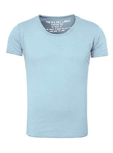 KEYLARGO Herren Bread New Round T-Shirt, Steel Blue (1214), M von KEY LARGO