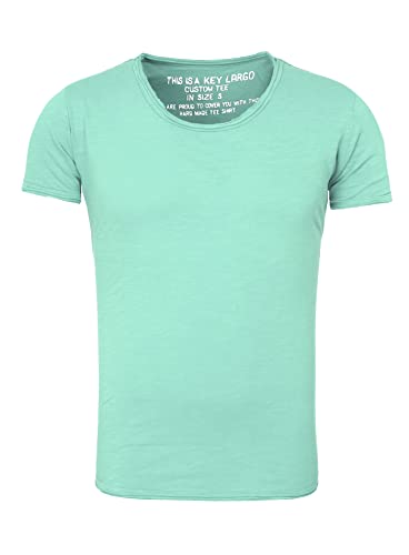 KEYLARGO Herren Bread New Round T-Shirt, Turquoise (1213), L von KEY LARGO