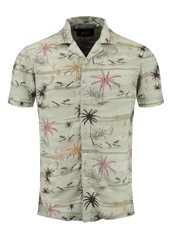 KEY LARGO Herren KLSANDBANKS 1/2 Patterned Hemd, Salbei Green (1550), L von KEY LARGO