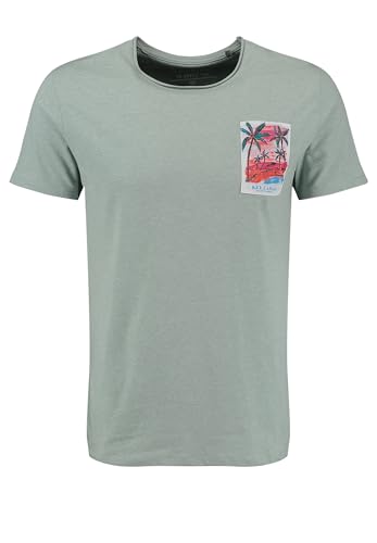 KEY LARGO Herren KLVIBES Round T-Shirt, Frosty Green Mel. (1526), M von KEY LARGO