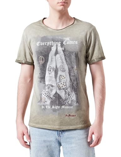 KEY LARGO Herren MT Game Rhapsody Round T-Shirt, mil.Green (1502), XXL von KEY LARGO