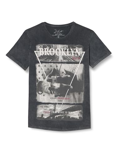 KEY LARGO Herren MT Human Nature Round T-Shirt, Carbon Black (1121), XXL von KEY LARGO