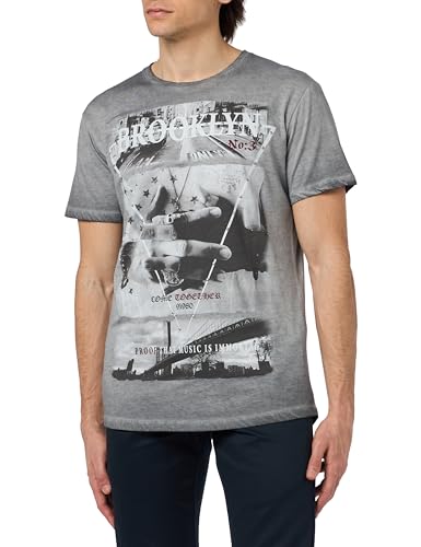 KEY LARGO Herren MT Human Nature Round T-Shirt, Silver (1107), XXL von KEY LARGO