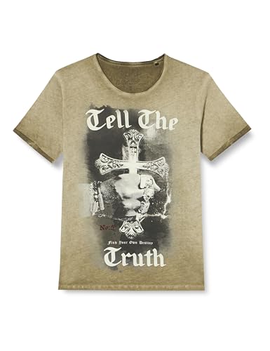 KEY LARGO Herren MT Stairway to Heaven Round T-Shirt, mil.Green (1502), M von KEY LARGO