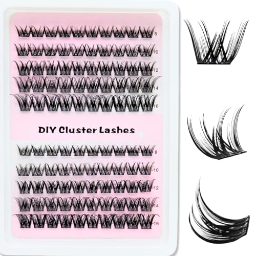 KEYRI 120 Stück Wimpern Extensions Individual Eyelashes Lash Extension Set Künstliche Wimpern für Wimpernverlängerung zu Hause DIY Wimpern Extensions für Mädchen und Frauen (8-16mm Mix) von KEYRI