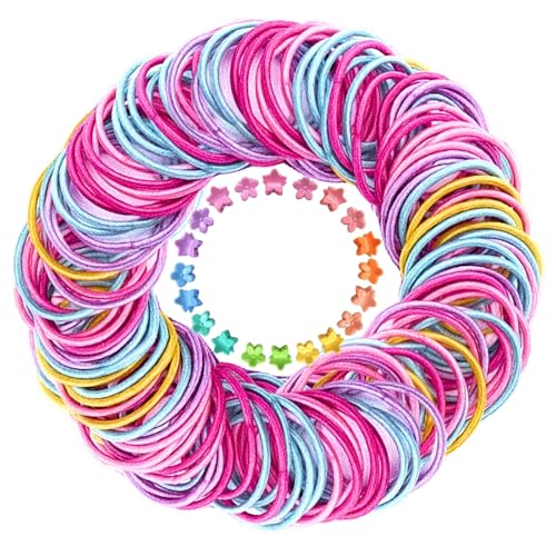 KEYRI 400 Stück Haargummis 20 Klein Haarclips Kein Schaden Haargummis Mädchen Kknekki Haargummi Original Mini Haargummis Dauerhaft Haarband Baby Kleine Haargummis für Frauen Mädchen (Multicolor) von KEYRI