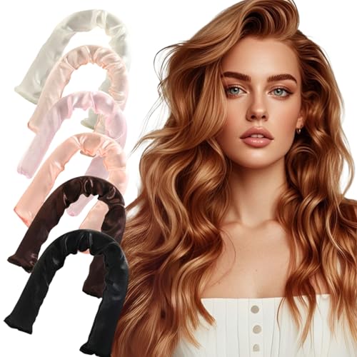 KEYRI 6 Stück Heatless Curls Band Lockenwickler über Nacht Leicht Keine Haarschäden Lockenwickler für vielseitiges Styling Overnight Curls Hair Rollers für Mädchen Frauen (Sechs Farben, kurzes Haar) von KEYRI